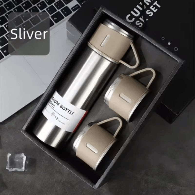 304 Stainless Steel Vacuum Insulated Water Bottle 500ml Business Style Travel Thermal Coffee Mug 1