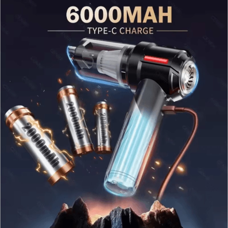 CENRR Mini Cordless Car Vacuum Cleaner Portable Handheld Wireless Vacuum With Strong Suction 8