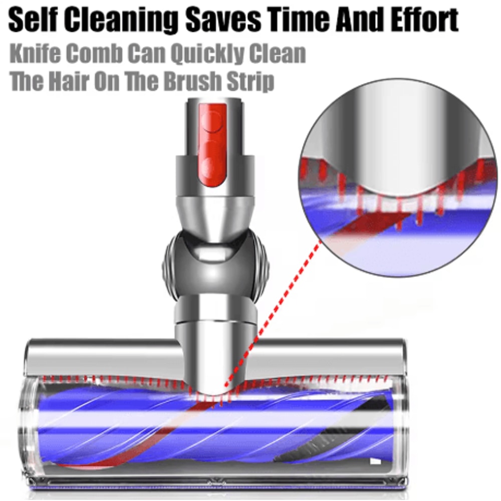 Anti Entanglement Direct Drive Cleaner Head For Dyson V7 V8 V10 V11 V15 Motorized Brush Turbine Too 4