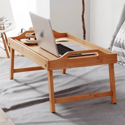 folding multifunctional bed tray table breakfast dessert and laptop desk with reading rack