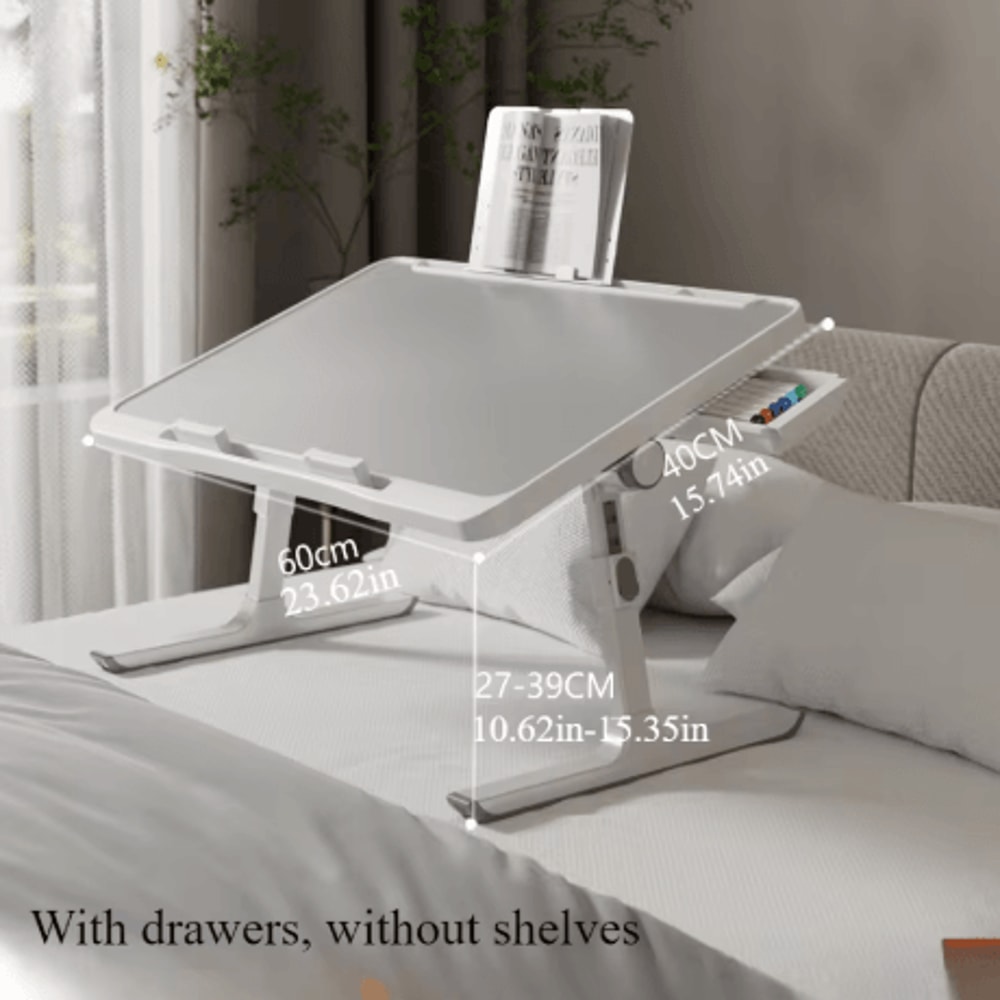 Foldable Adjustable Laptop Bed Tray Table Height And Angle Adjustable Desk For Bed Sofa And Floor 2