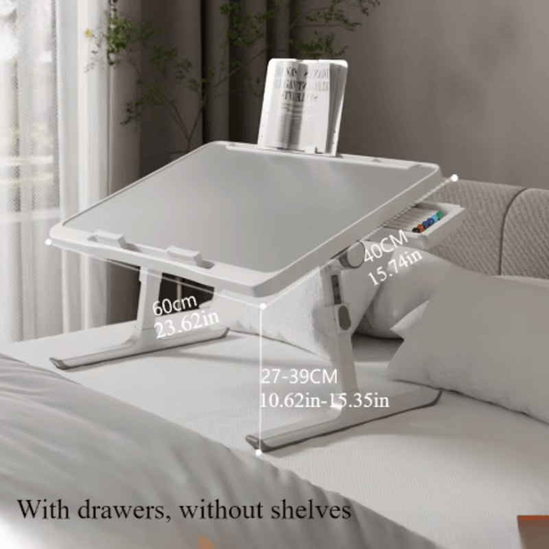 Foldable Adjustable Laptop Bed Tray Table Height And Angle Adjustable Desk For Bed Sofa And Floor 2