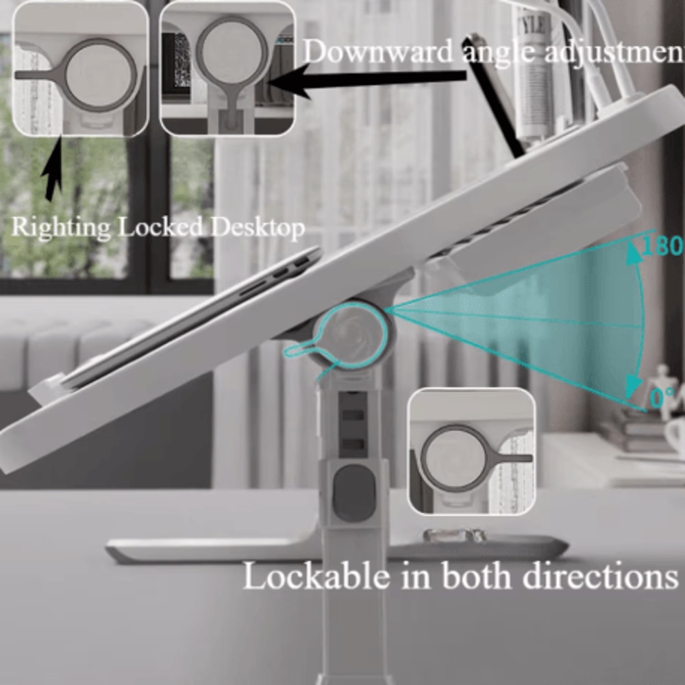 Foldable Adjustable Laptop Bed Tray Table Height And Angle Adjustable Desk For Bed Sofa And Floor 3