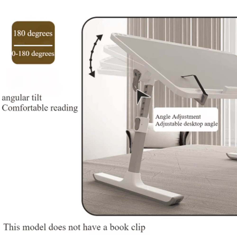 Foldable Adjustable Laptop Bed Tray Table Height And Angle Adjustable Desk For Bed Sofa And Floor 7