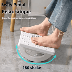 portable ergonomic under desk footrest with massage rollers comfort foot stool for home and office