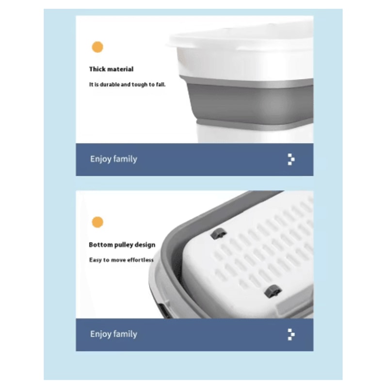 Portable Folding Silicone Bucket Large Capacity Rectangular Mop And Car Wash Water Bucket 3