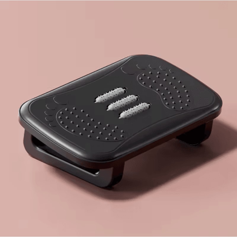 Calebeard Ergonomic Under Desk Footrest Adjustable Foot Stool With Massage Rollers For Home And Off 1