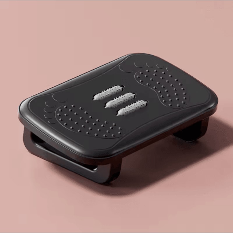 Calebeard Ergonomic Under Desk Footrest Adjustable Foot Stool With Massage Rollers For Home And Off 0