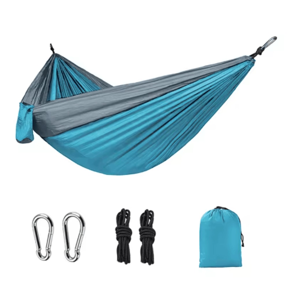 Ultra Light Camping Hammock 300kg Heavy Duty Parachute Nylon Travel Hammock For Outdoor And Indoor 4
