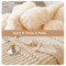 250GSM Soft Fluffy Throw Blanket Warm Decorative Striped Blanket For Bed Nap And Winter Comfort 8