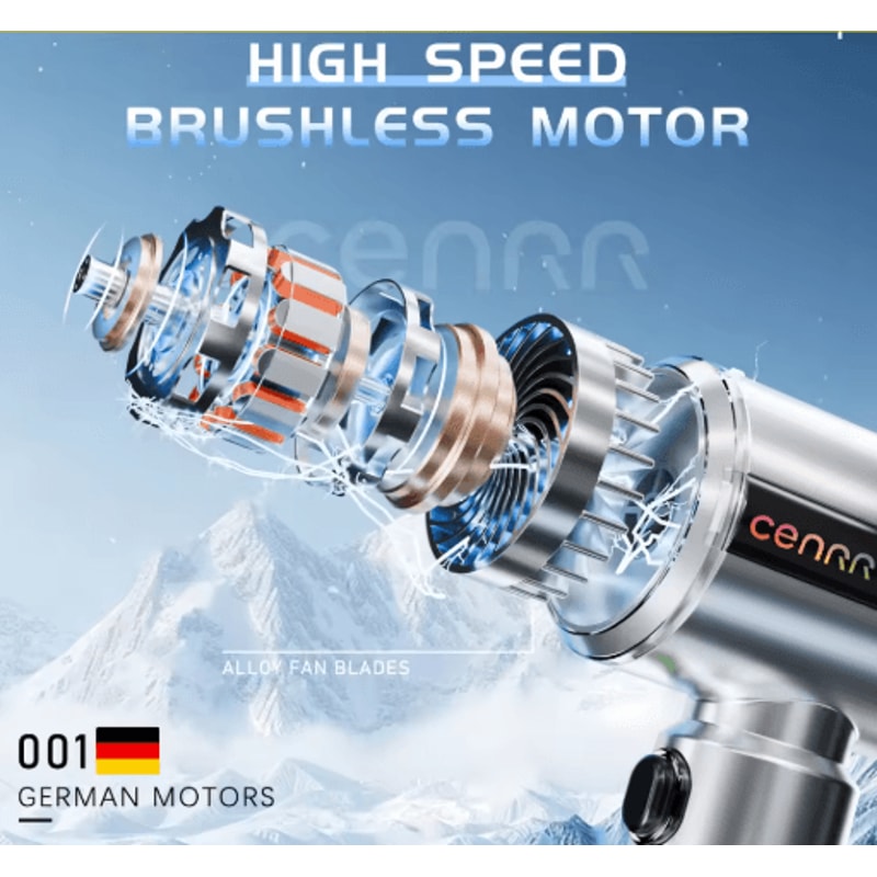 CENRR High Power Cordless Car Vacuum Cleaner Portable Handheld Vacuum With Strong Suction And Dust 6