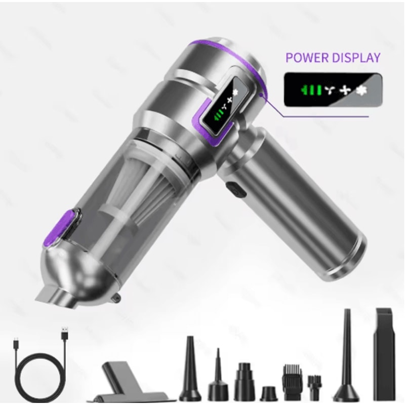 Mini Cordless Car Vacuum Cleaner 998000PA Powerful Handheld Vacuum And Blower For Home And Auto 4