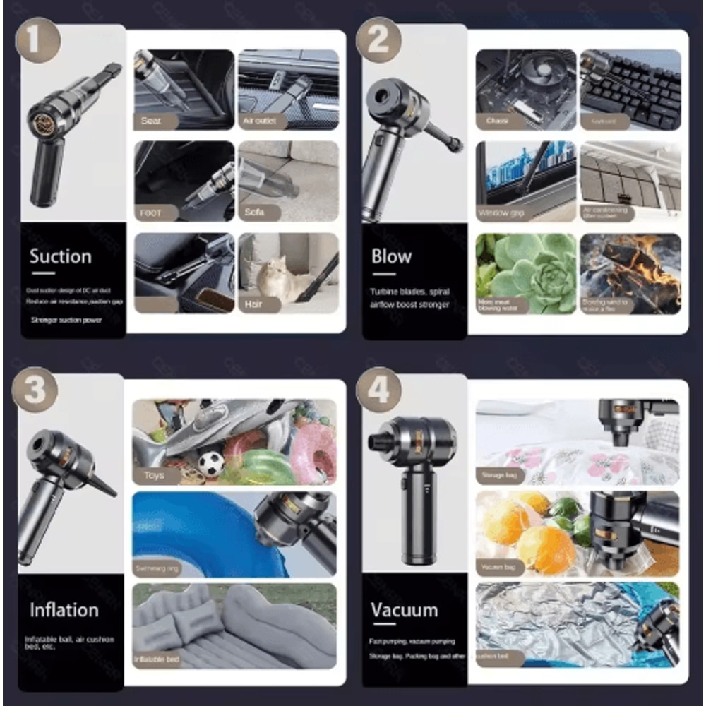 CENRR 998000PA Cordless Car Vacuum Cleaner Ultra Powerful Portable Wireless Cleaning Machine 2