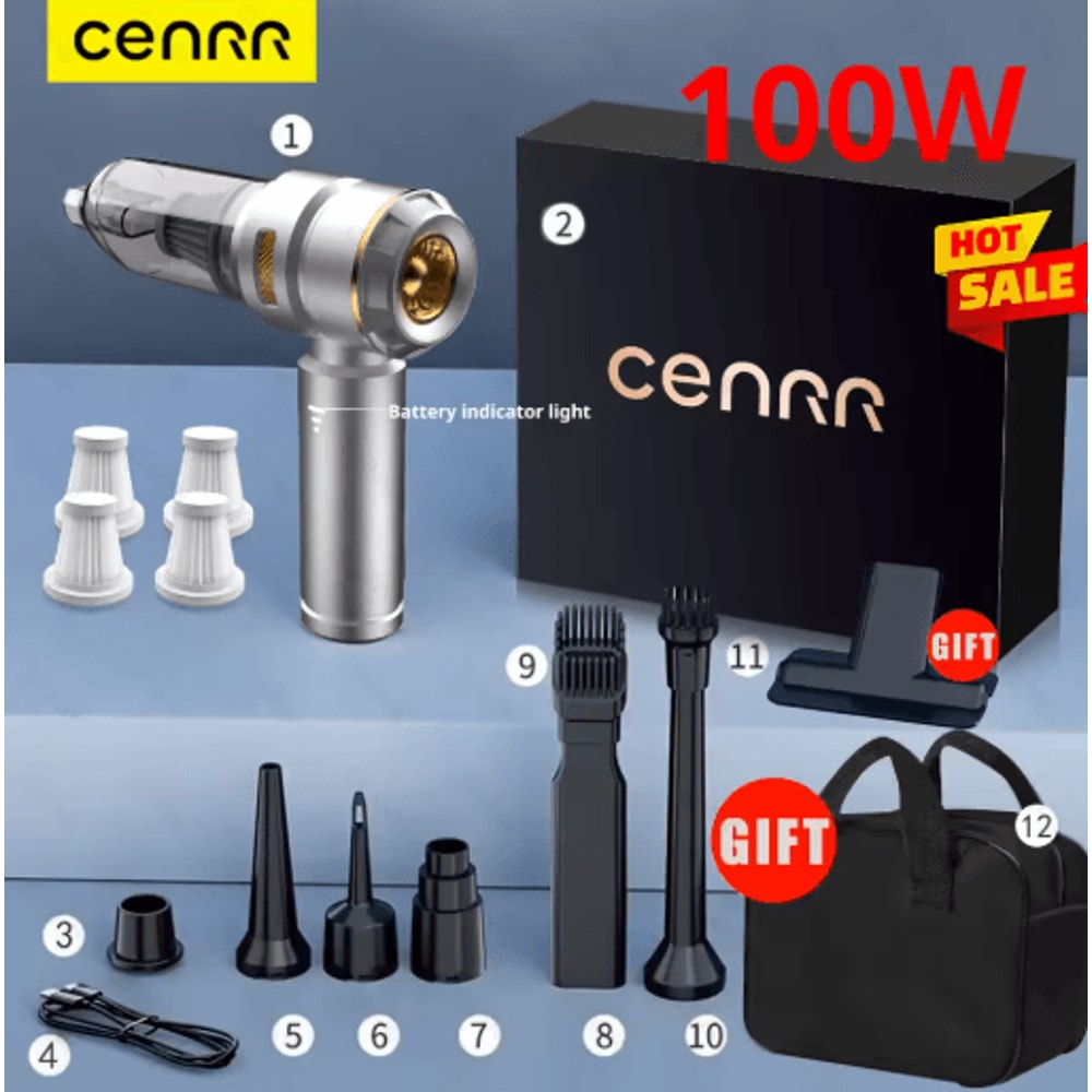 CENRR 998000PA Cordless Car Vacuum Cleaner Powerful Handheld Wireless Vacuum And Air Gun For Vehicl 1