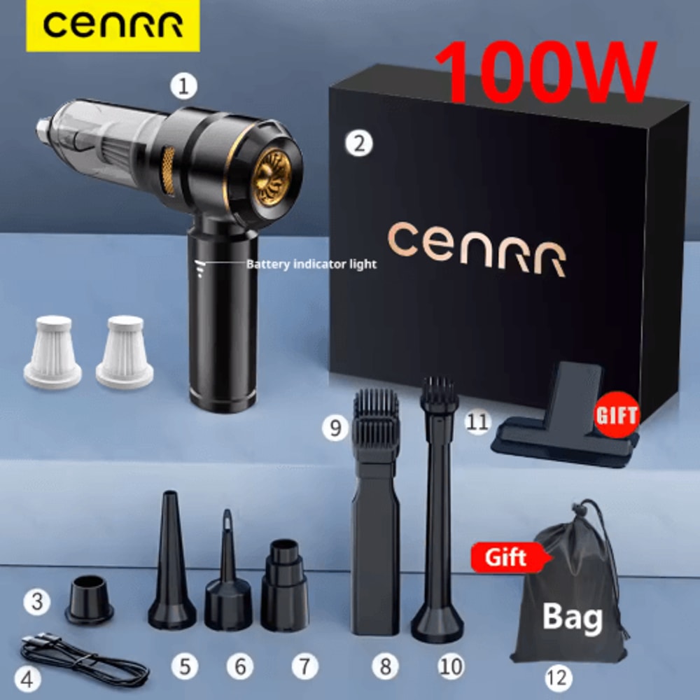 CENRR 998000PA Cordless Car Vacuum Cleaner Powerful Handheld Wireless Vacuum And Air Gun For Vehicl 5