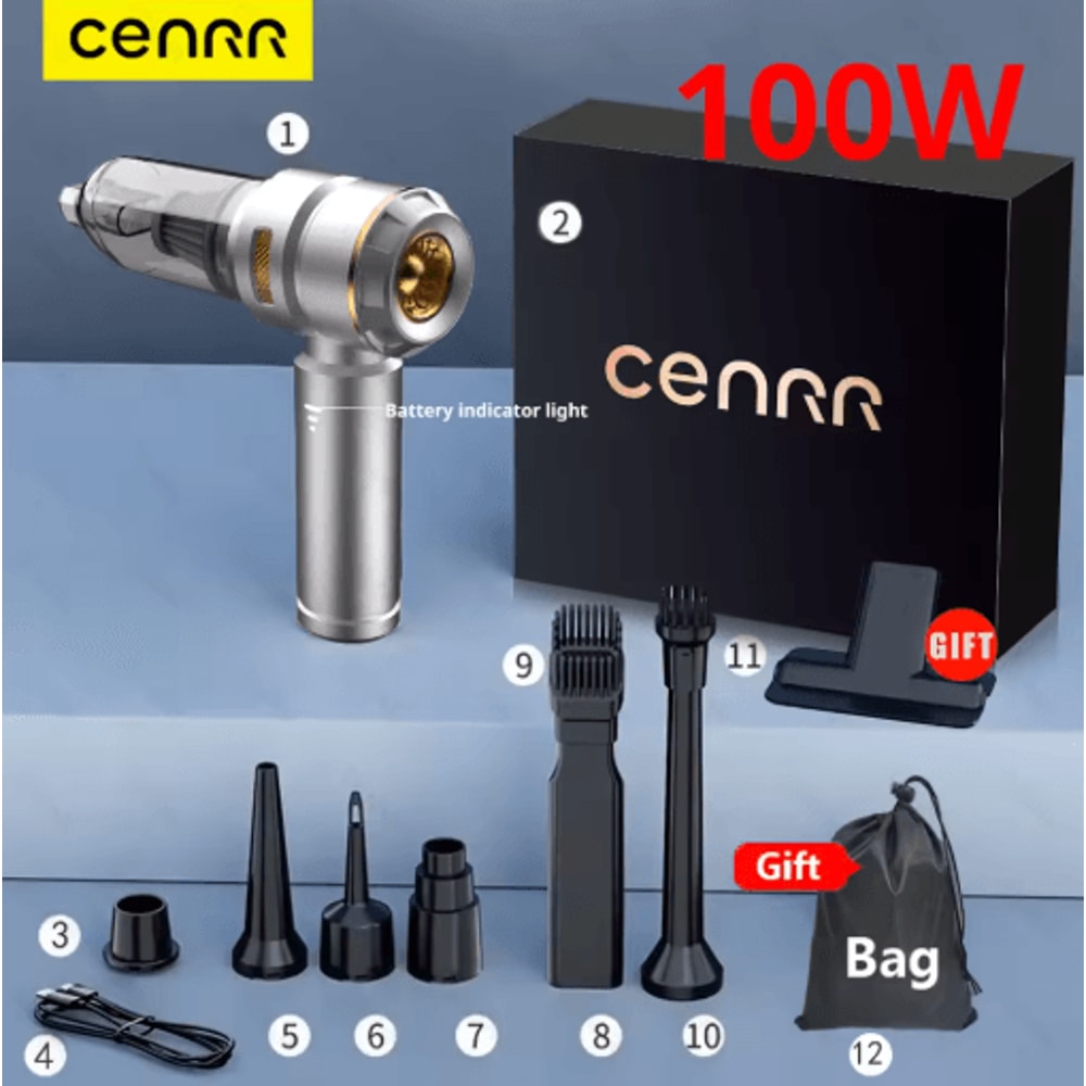 CENRR 998000PA Cordless Car Vacuum Cleaner Powerful Handheld Wireless Vacuum And Air Gun For Vehicl 7
