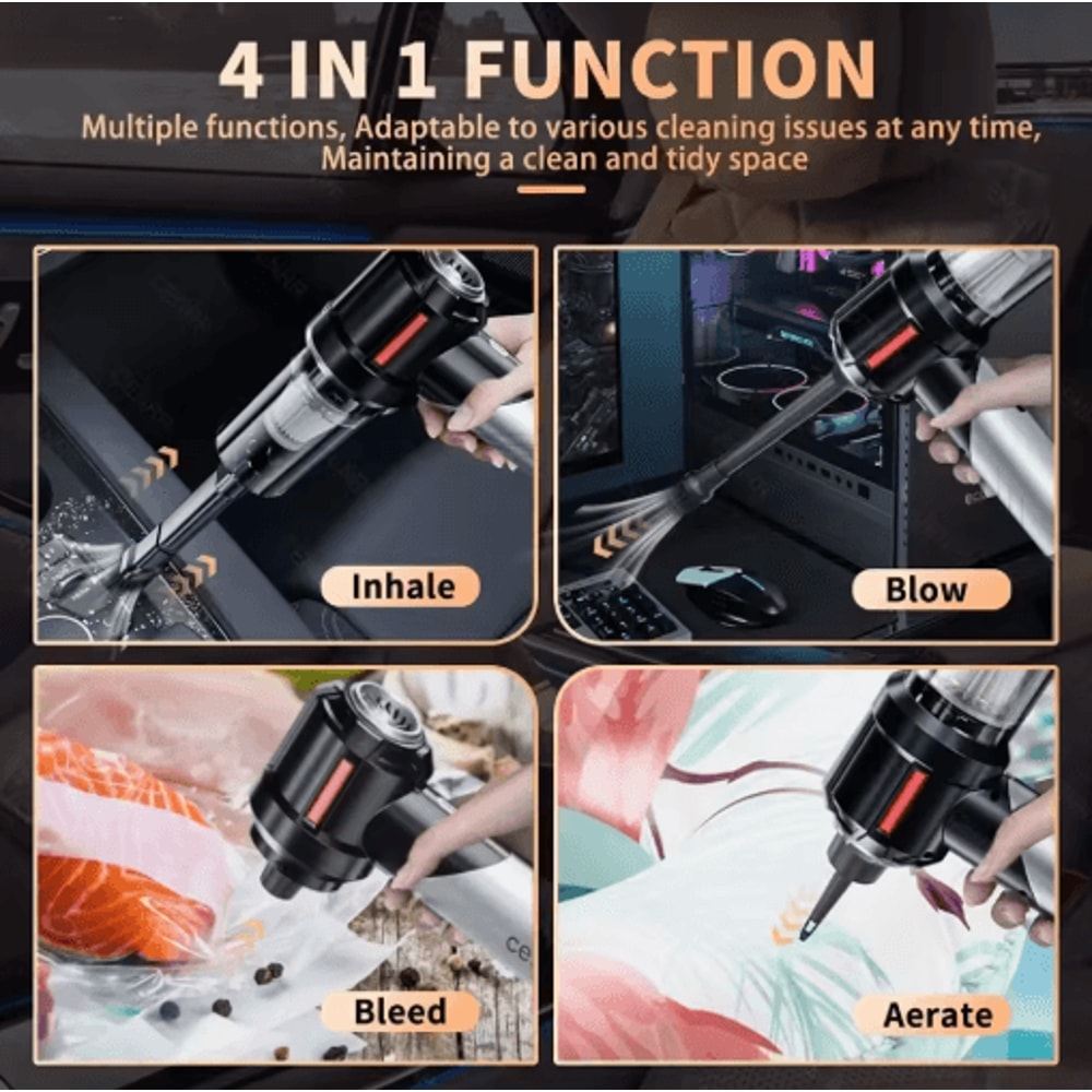 CENRR 998000PA Cordless Car Vacuum Cleaner Portable Handheld Wireless Vacuum With Strong Suction 8
