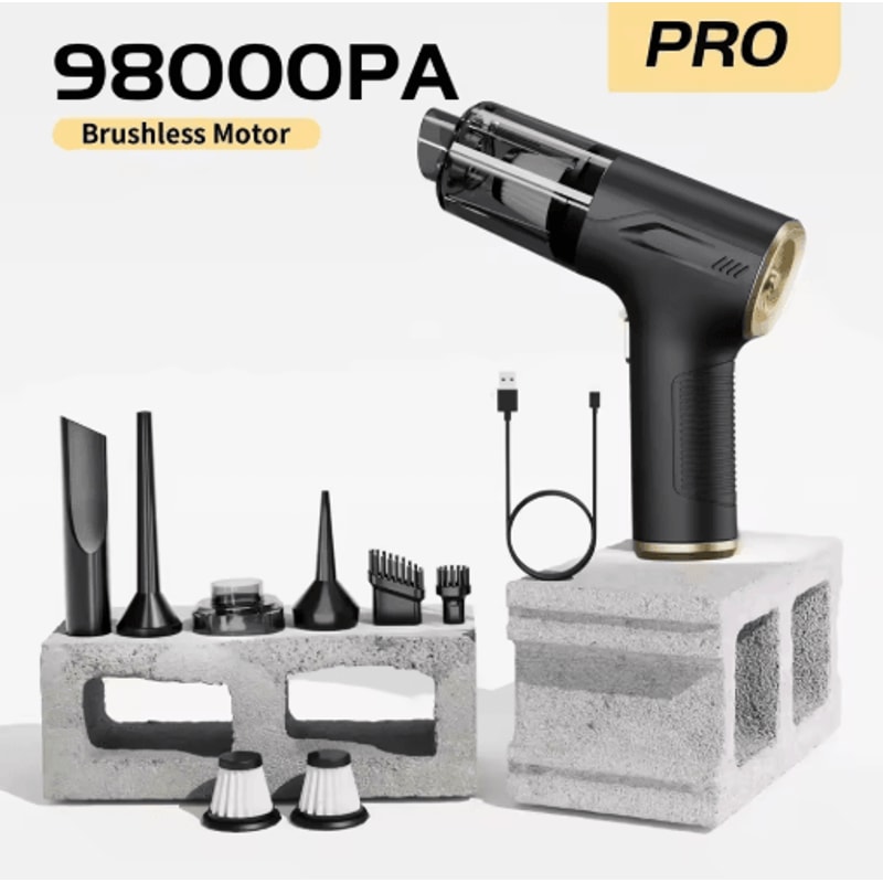 CENRR 98000PA Mini Cordless Car Vacuum Cleaner Powerful Handheld Wireless Portable Cleaner 2