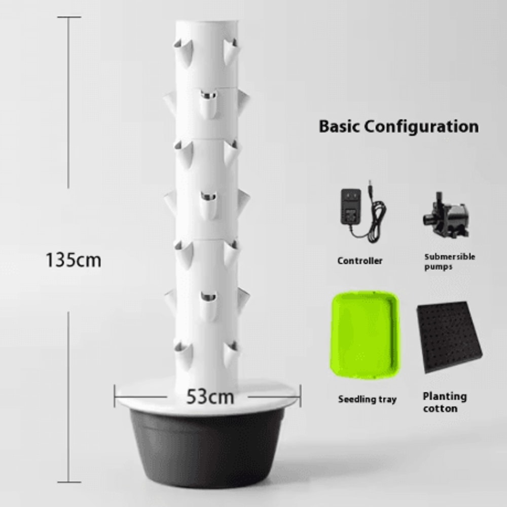 Vertical Hydroponic Tower Growing System Smart Soilless Aeroponic Vegetable Growing Machine For Hom 3