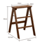 Solid Wood Folding Ladder Chair Thickened Wooden Step Stool And Folding Chair Natural Wood 5