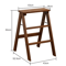 Solid Wood Folding Ladder Chair Thickened Wooden Step Stool And Folding Chair Natural Wood 5