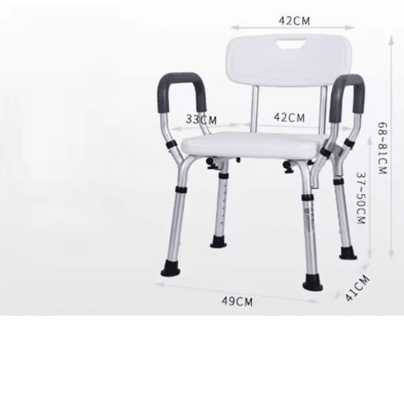 Heavy Duty Shower Chair With Arms And Back Height Adjustable Safety Bath Seat For Inside Shower And 2