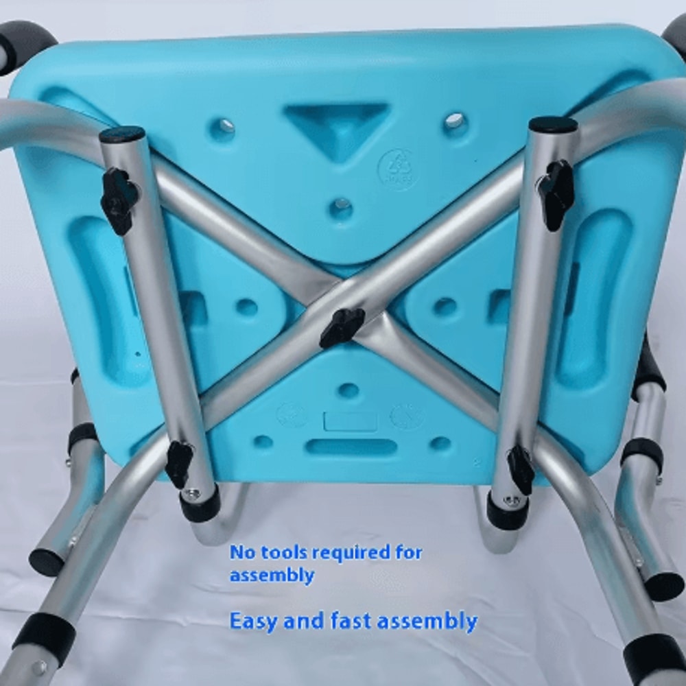 Heavy Duty Shower Chair With Arms And Back Height Adjustable Safety Bath Seat For Inside Shower And 3