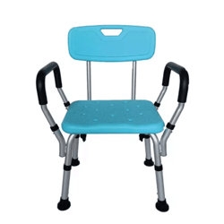 heavy duty shower chair with arms and back height adjustable safety bath seat for inside shower and bathtub