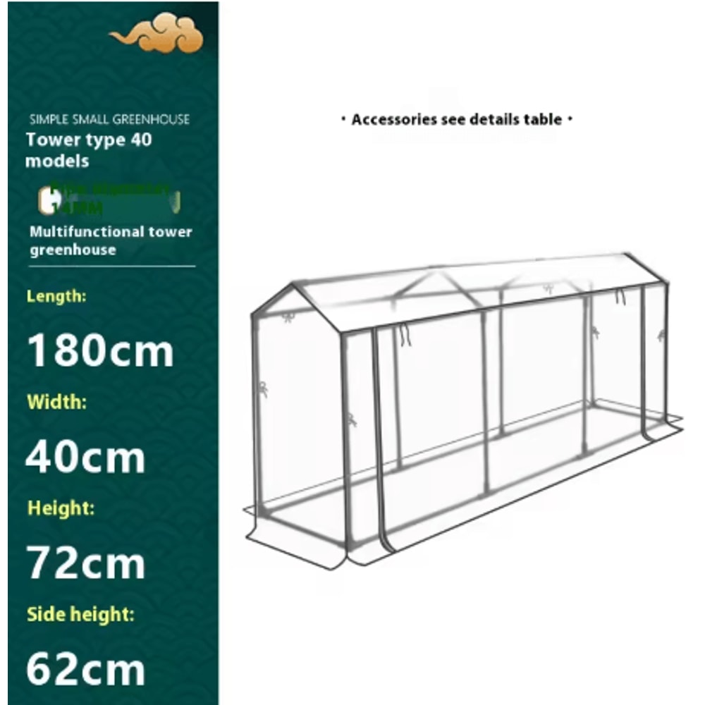 Balcony Tower Greenhouse Plastic Coated Iron Pipe Plant Shelter With Shade And Insect Protection 22