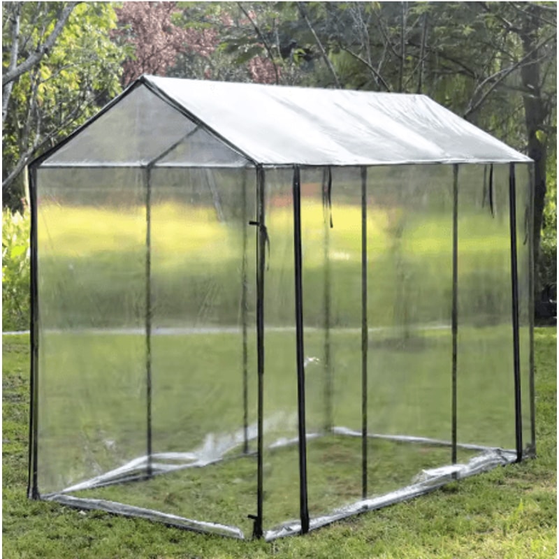 Balcony Tower Greenhouse Plastic Coated Iron Pipe Plant Shelter With Shade And Insect Protection 25