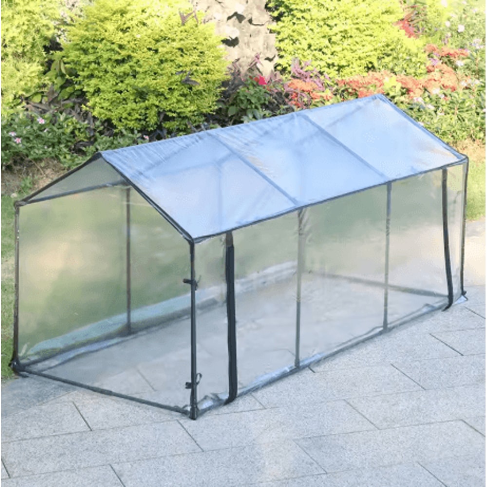 Balcony Tower Greenhouse Plastic Coated Iron Pipe Plant Shelter With Shade And Insect Protection 0