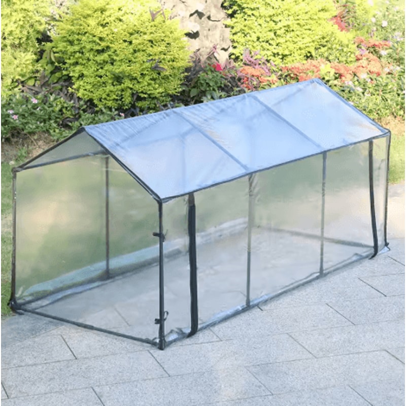 Balcony Tower Greenhouse Plastic Coated Iron Pipe Plant Shelter With Shade And Insect Protection 0