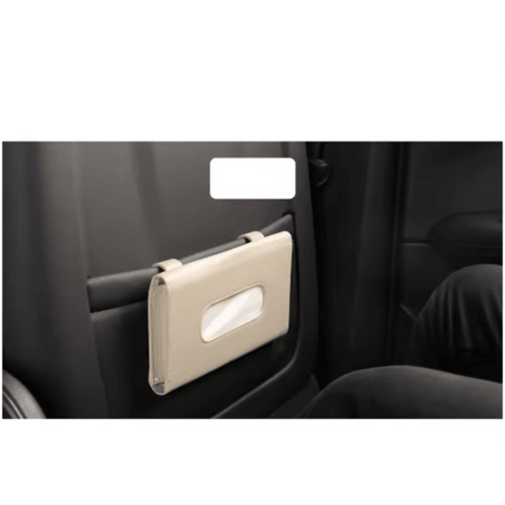 Soft Leather Car Tissue Box Sun Visor Hanging Tissue And Napkin Holder Organizer 2