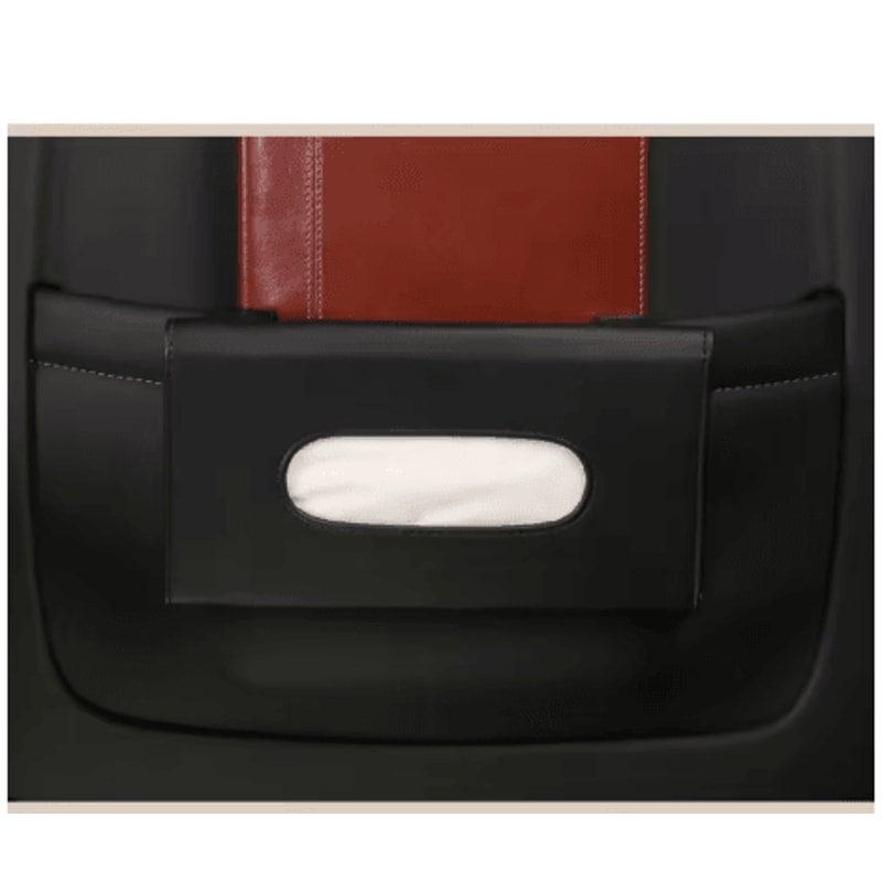 Soft Leather Car Tissue Box Sun Visor Hanging Tissue And Napkin Holder Organizer 3