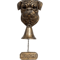 Dog Theme Welcome Doorbell 3D Funny Bulldog Head Cast Iron Resin Hanging Bell 11