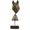 Dog Theme Welcome Doorbell 3D Funny Bulldog Head Cast Iron Resin Hanging Bell 3