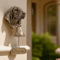 Dog Theme Welcome Doorbell 3D Funny Bulldog Head Cast Iron Resin Hanging Bell 17