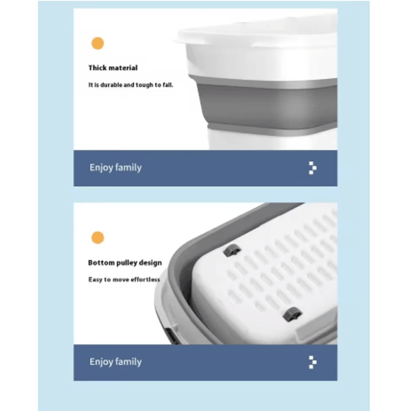 Portable Folding Silicone Bucket Large Rectangular Mop And Car Wash Water Bucket 3