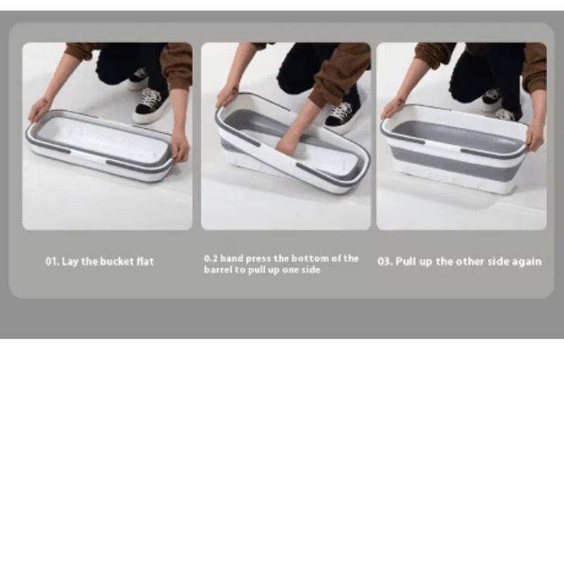 Portable Folding Silicone Bucket Large Rectangular Mop And Car Wash Water Bucket 4