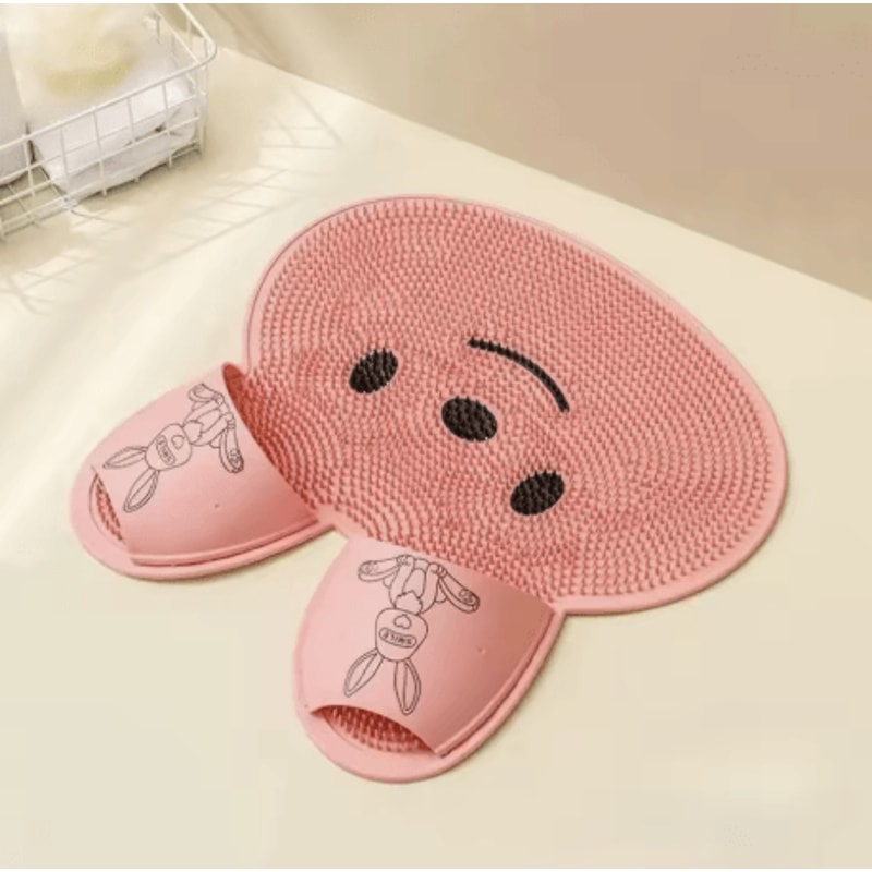 Silicone Rabbit Foot Washing Massage Mat Non Slip Shower Foot Scrubber For Dead Skin Removal 1