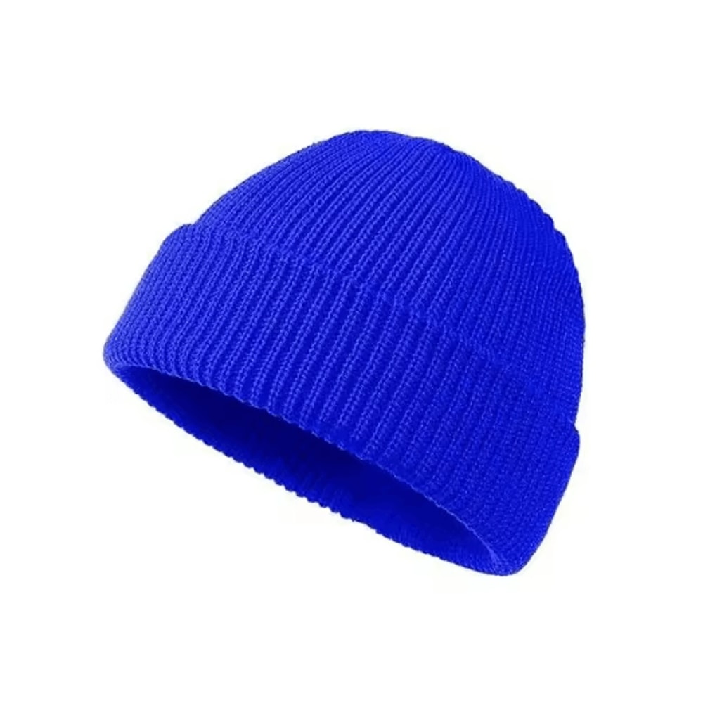 Unisex Solid Color Knitted Wool Beanie Hip Hop Melon Skin Hat For Autumn And Winter Warmth 2