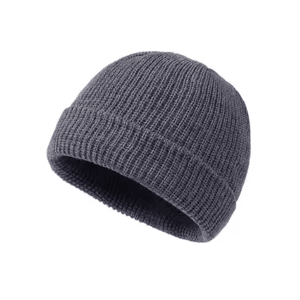 Unisex Solid Color Knitted Wool Beanie Hip Hop Melon Skin Hat For Autumn And Winter Warmth 12