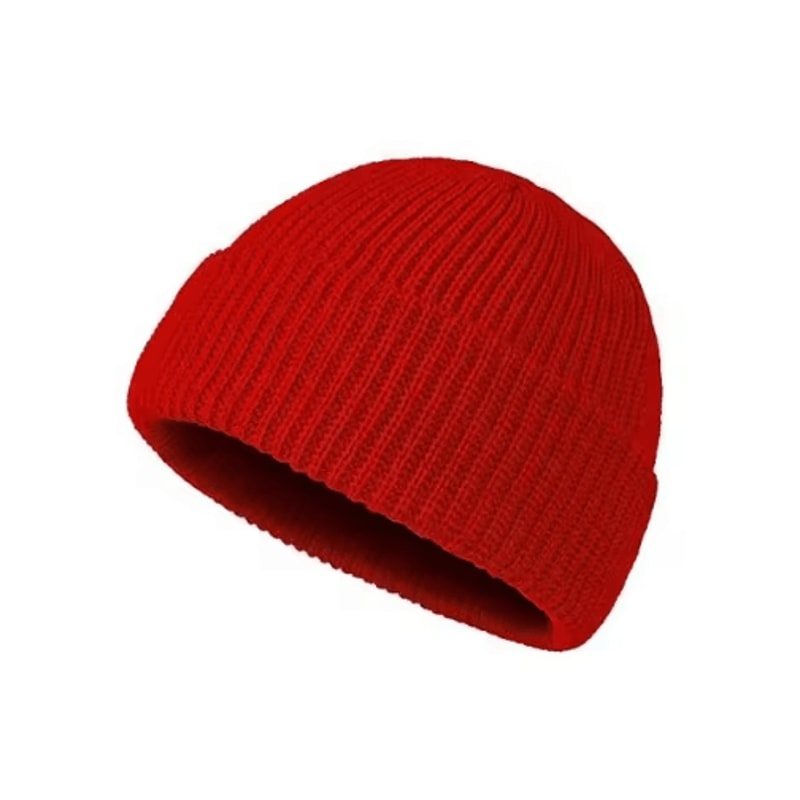 Unisex Solid Color Knitted Wool Beanie Hip Hop Melon Skin Hat For Autumn And Winter Warmth 13