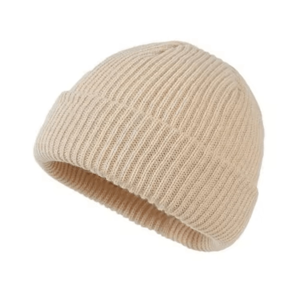 Unisex Solid Color Knitted Wool Beanie Hip Hop Melon Skin Hat For Autumn And Winter Warmth 14