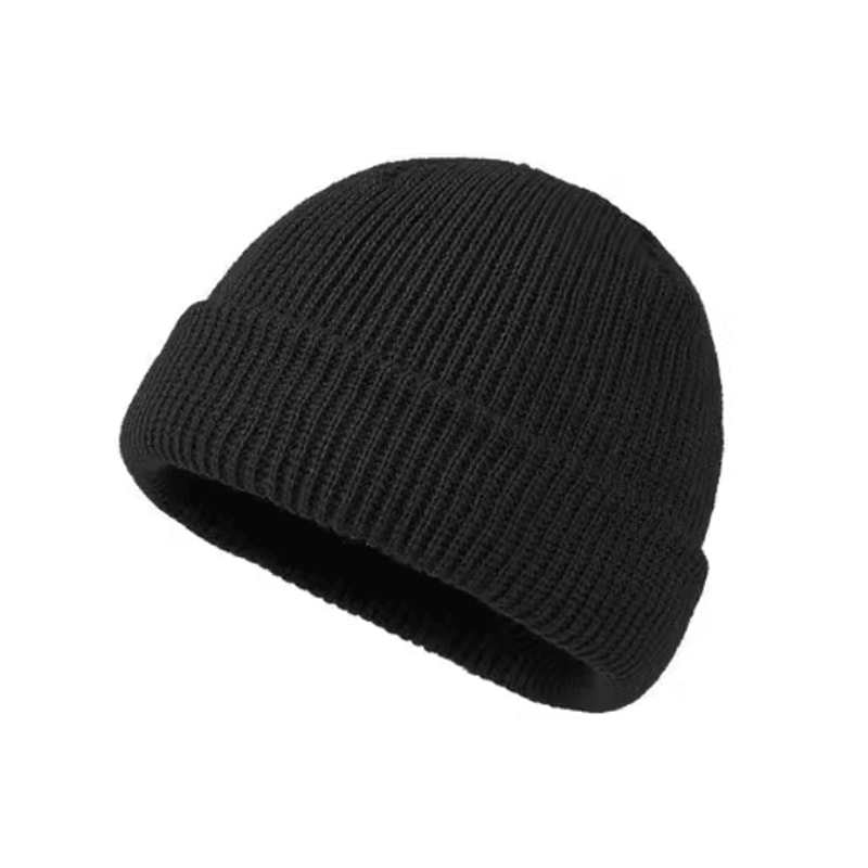 Unisex Solid Color Knitted Wool Beanie Hip Hop Melon Skin Hat For Autumn And Winter Warmth 0
