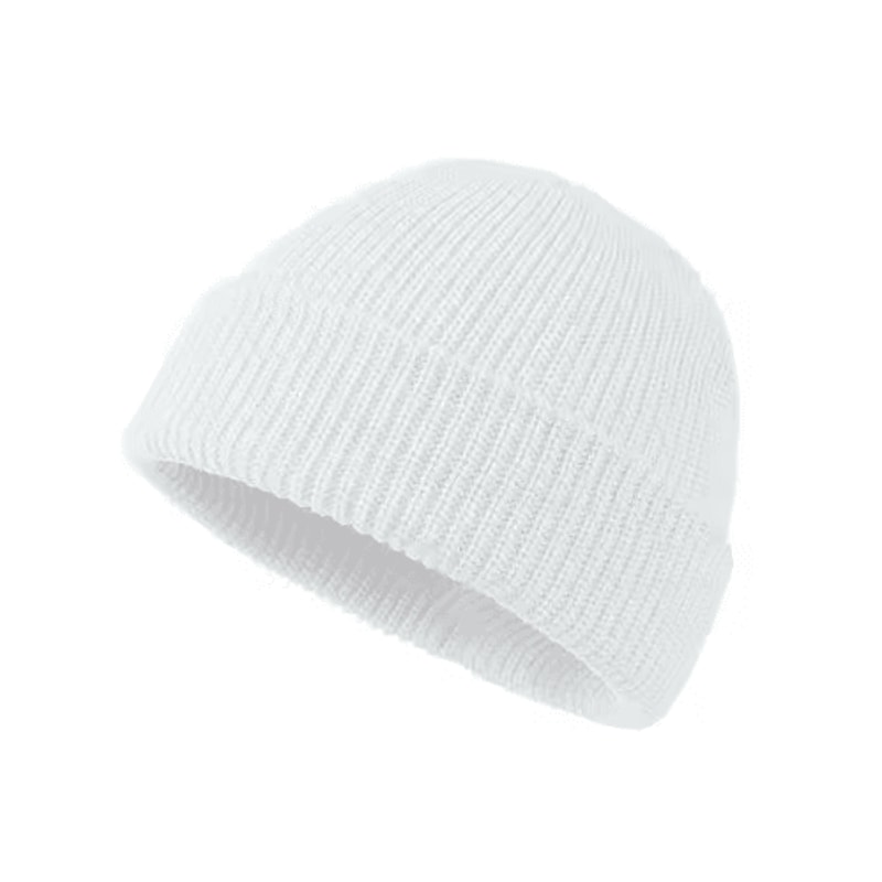 Unisex Solid Color Knitted Wool Beanie Hip Hop Melon Skin Hat For Autumn And Winter Warmth 15