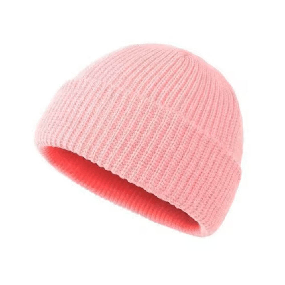 Unisex Solid Color Knitted Wool Beanie Hip Hop Melon Skin Hat For Autumn And Winter Warmth 16