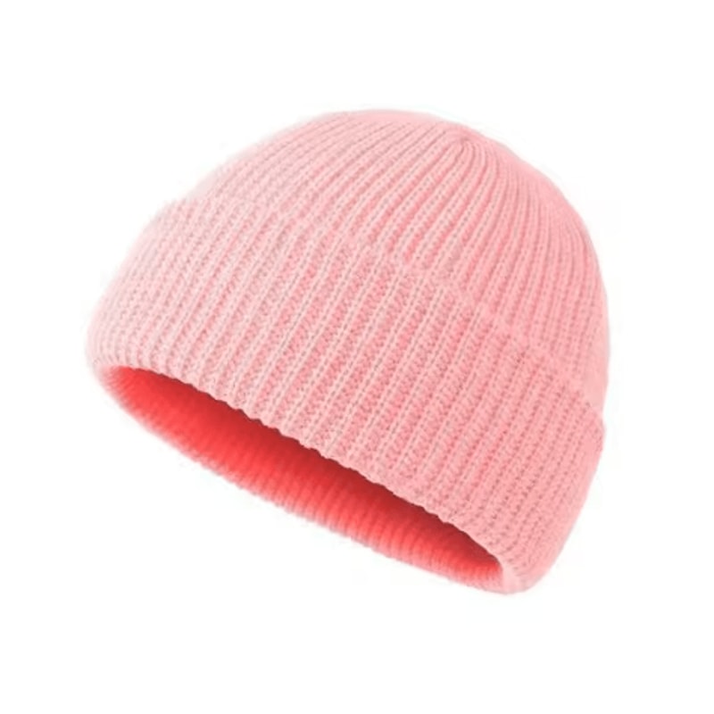 Unisex Solid Color Knitted Wool Beanie Hip Hop Melon Skin Hat For Autumn And Winter Warmth 16