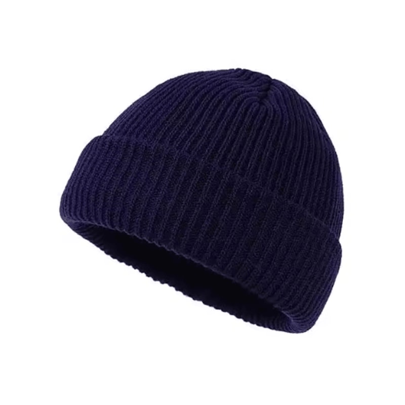Unisex Solid Color Knitted Wool Beanie Hip Hop Melon Skin Hat For Autumn And Winter Warmth 6