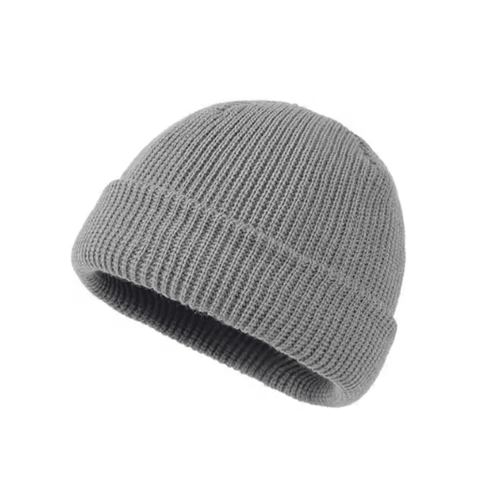 Unisex Solid Color Knitted Wool Beanie Hip Hop Melon Skin Hat For Autumn And Winter Warmth 8